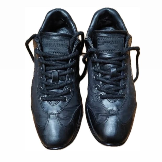 Prada Black Nylon Low Sneakers 
