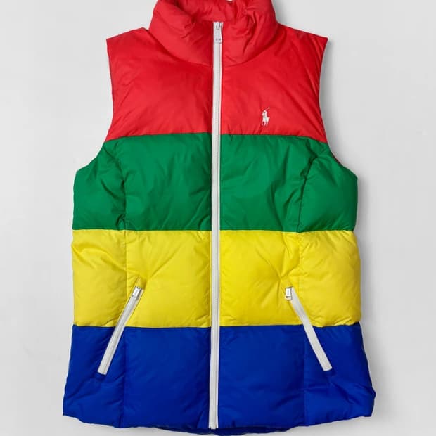 폴로 랄프로렌 컬러 블록 덕다운 패딩 조끼 PN5397