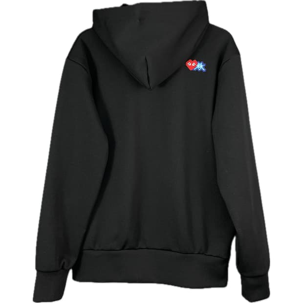 [L] 꼼데가르송X인베이더 픽셀 와펜 후드집업