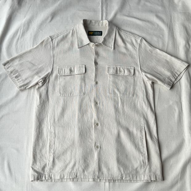 골든베어 재팬 린넨 블렌드 반팔 셔츠 아이보리 L