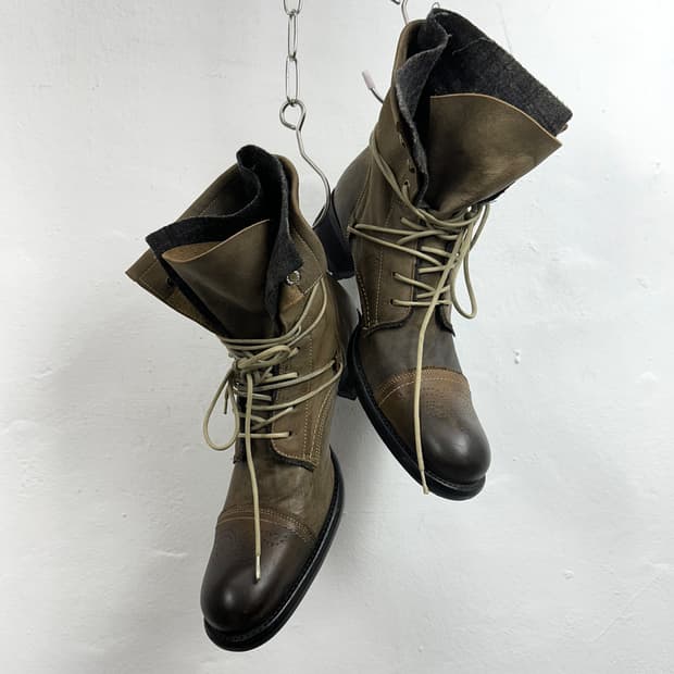 Alfredo Bannister 00s Distressed Lace-Up