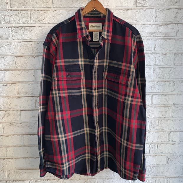 빈티지 에디바우어 플라넬 셔츠 