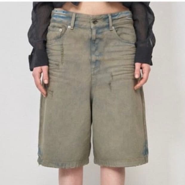 LCDC DIRTY WASHED DENIM SHORTS M사이즈