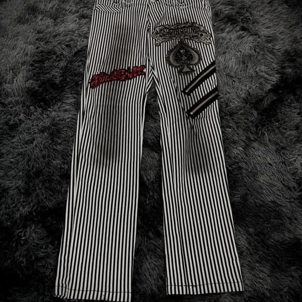 Algonquins 펑크 스트라이프 스키니핏 팬츠