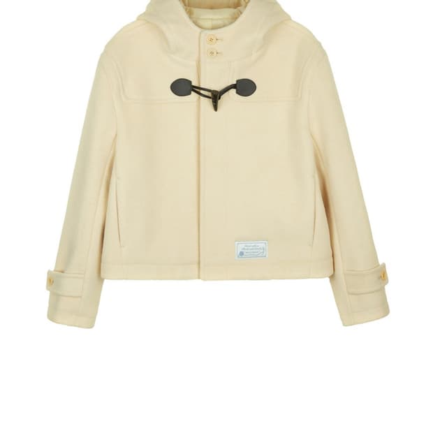 로씨로씨 크롭 후드 울 더플 코트