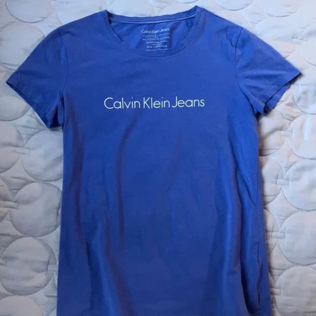 빈티지 캘빈클라인 진 슬림핏 인스티튜셔널 로고 반팔티