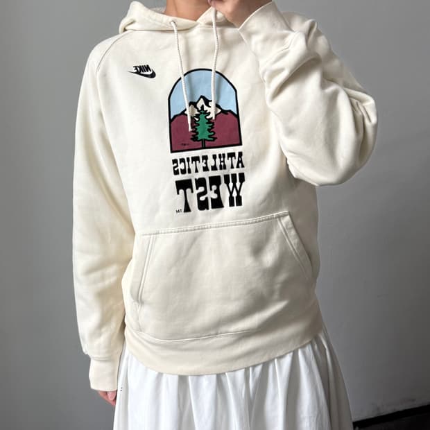 [L] 나이키 아이보리 후드티