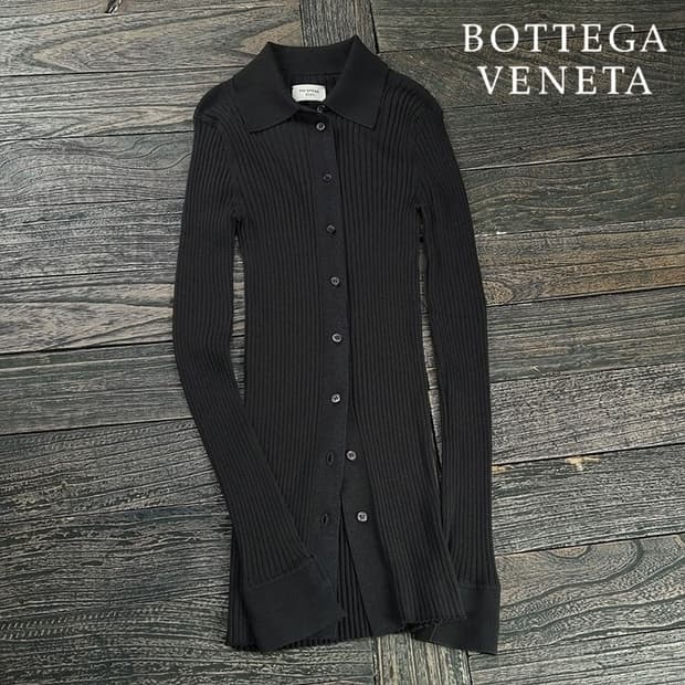 [보테가베네타] 슬림핏 골지 카라 니트 원피스 P01490