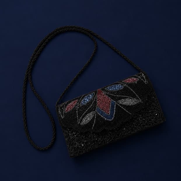 beaded shoulder bag