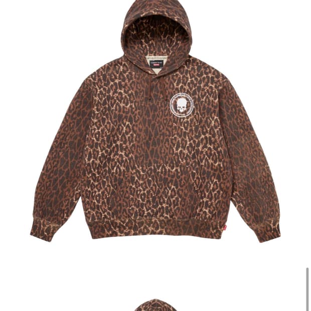 슈프림 넘버나인 후드티 레오파드 s