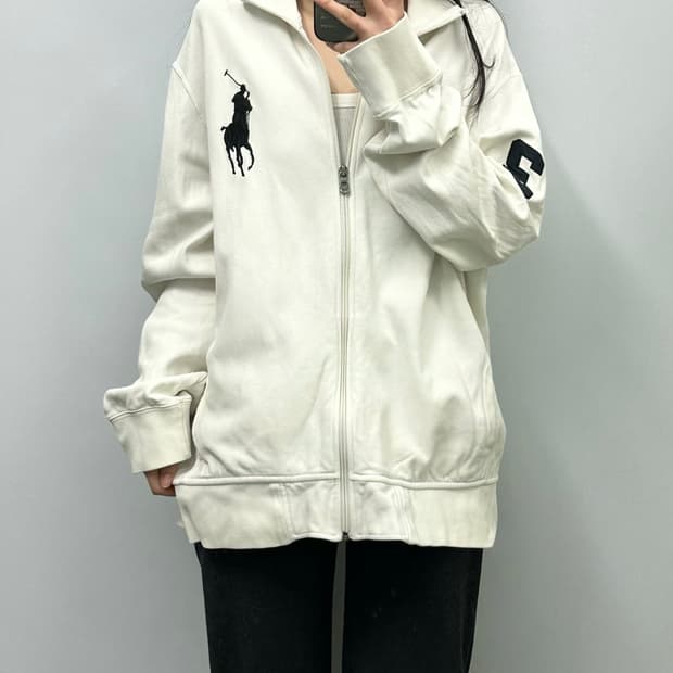 폴로 랄프로렌 빅포니 스위스 화이트 넘버링 져지