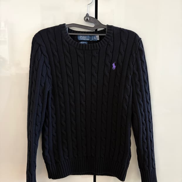 폴로 랄프로렌 꽈배기 니트 블랙 S