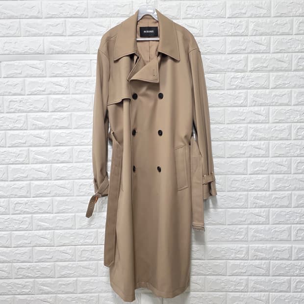 택포_ 인사일런스 베이지 트렌치 코트 L