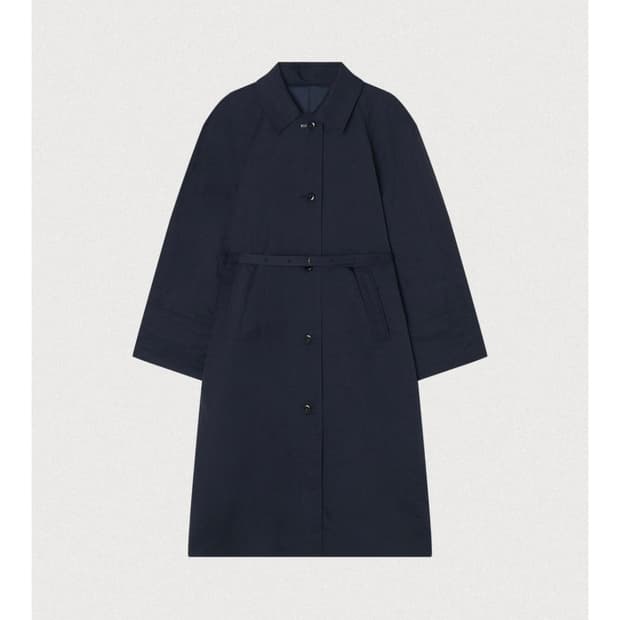 포에토 트렌치 코트 네이비