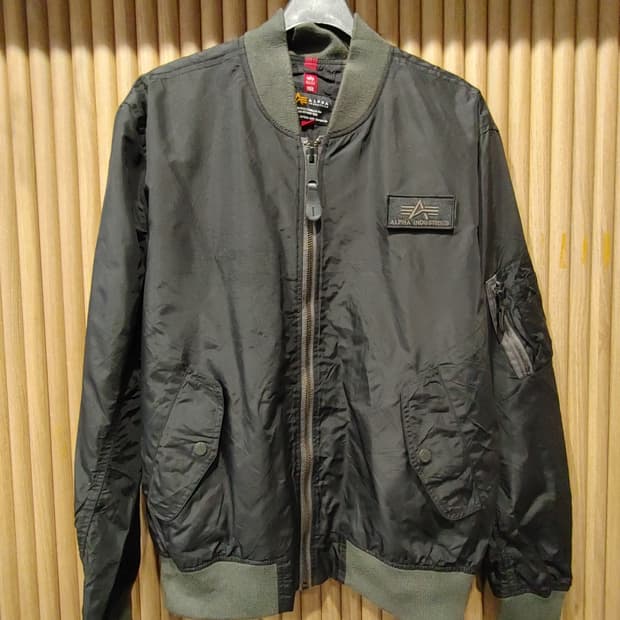 무배) 알파 인더스트리 나일론 봄버 자켓 - XL