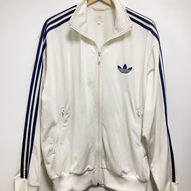 아디다스 파이어버드 아이보리 네이비 져지 자켓 집업 트랙탑