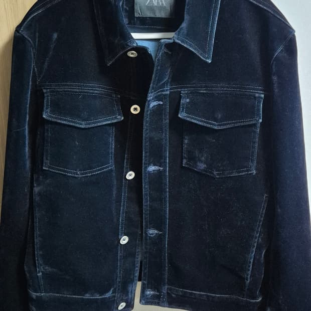 자라 플록 벨벳 자켓 M