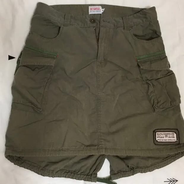 y2k 빈티지 카키 스커트