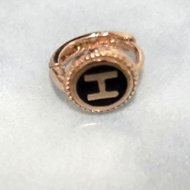 금값처분) 14k 로즈골드 H 귀찌, 피어싱