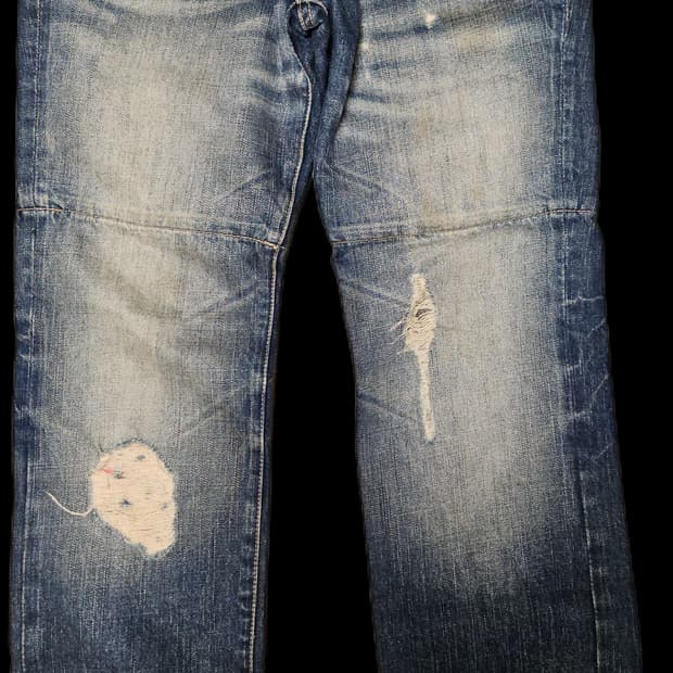 ppfm 더블 웨이스트 데님