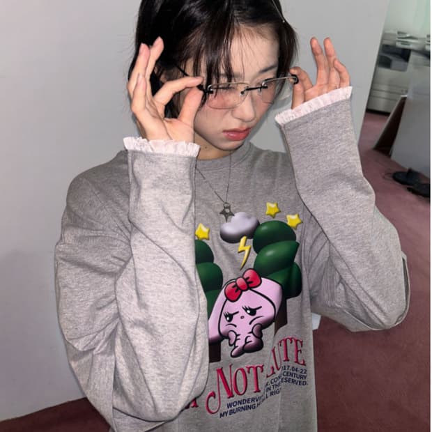 원더비지터 레이어드 스타일 맨투맨 롱슬리브티