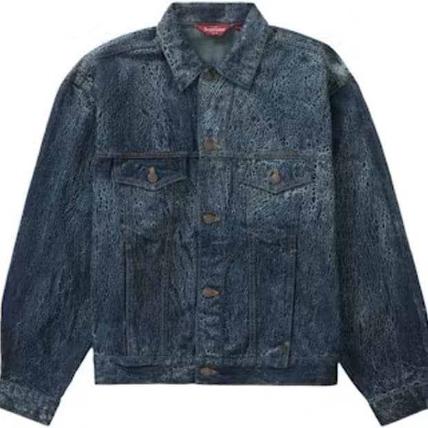 슈프림 23FW 크랙클 데님 셋업 (자켓,팬츠)