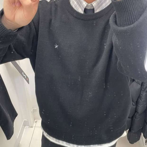 Tcm 블랙 로고 니트