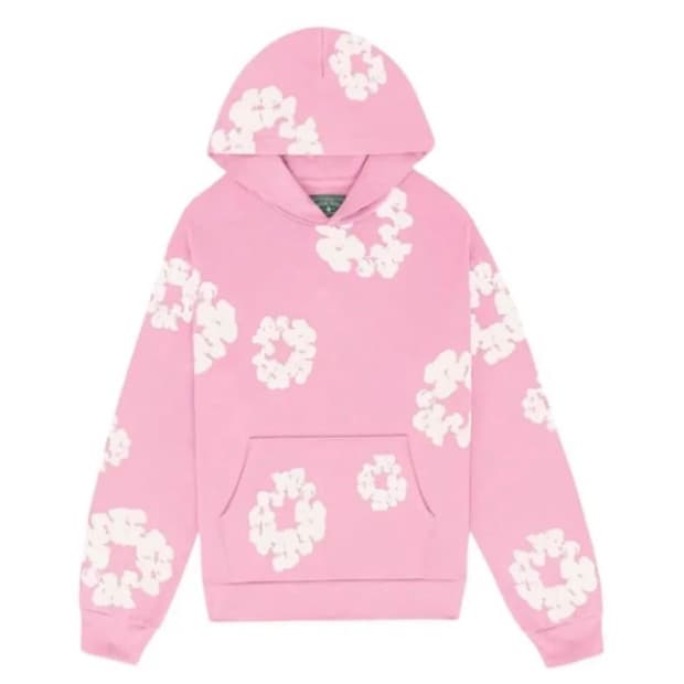 데님티어스 후드 스웻셔츠 핑크 s