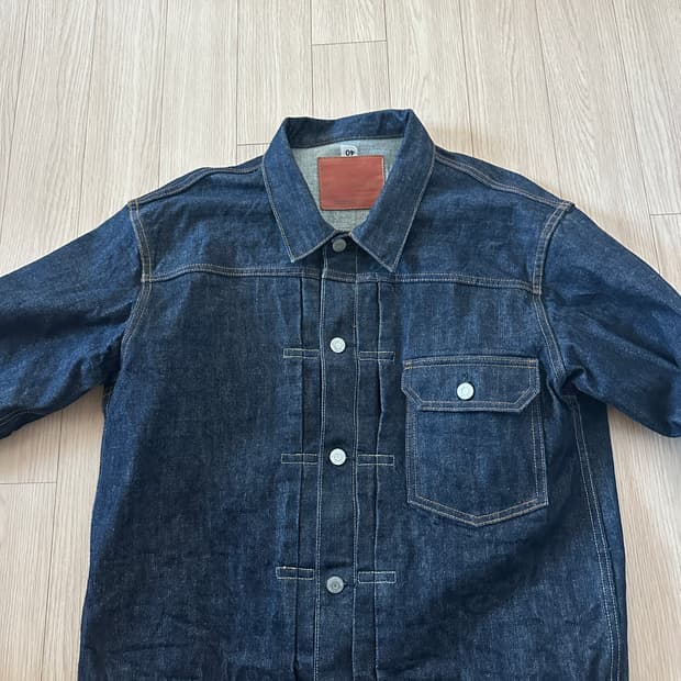 아웃스탠딩 SELVEDGE DENIM 1ST JACKET_INDIGO