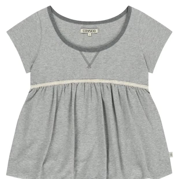 코이세이오 레이스 벌룬 티셔츠 멜란지그레이 1사이즈 LACE BALLOO