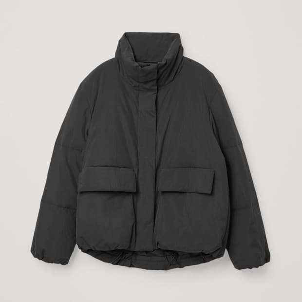 코스 블랙 cos 오라리맛 패디드 푸퍼 다운 자켓 패딩 34 사이즈