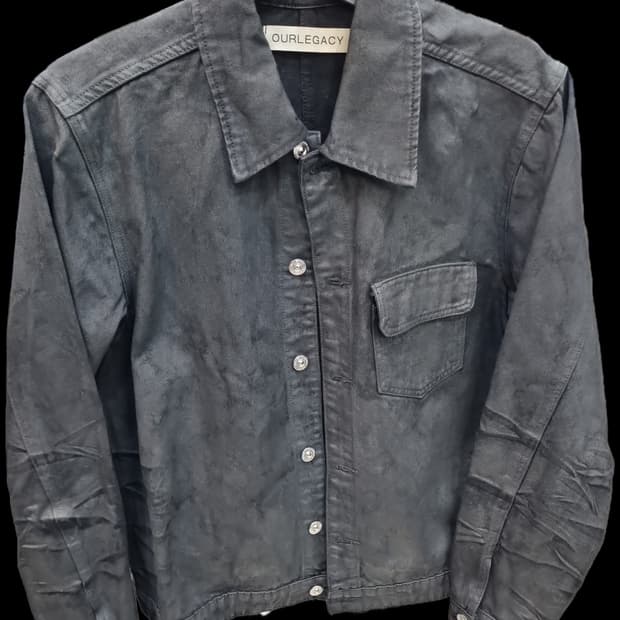 아워레가시 블랙 워싱 데님 셔츠 자켓 48