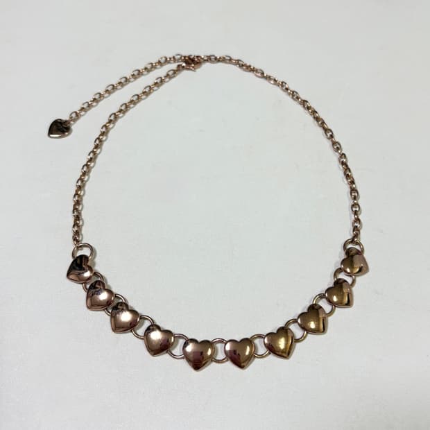 필그림 하트 로즈골드 목걸이