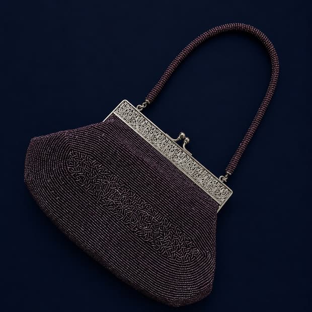 beaded mini bag