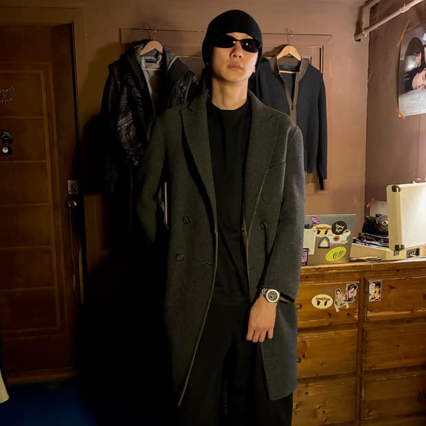 LARDINI WOOL REVERSIBLE MINIMAL COAT