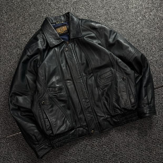 90s TACOMA 아카이브 램스킨 봄버 가죽 자켓 1769