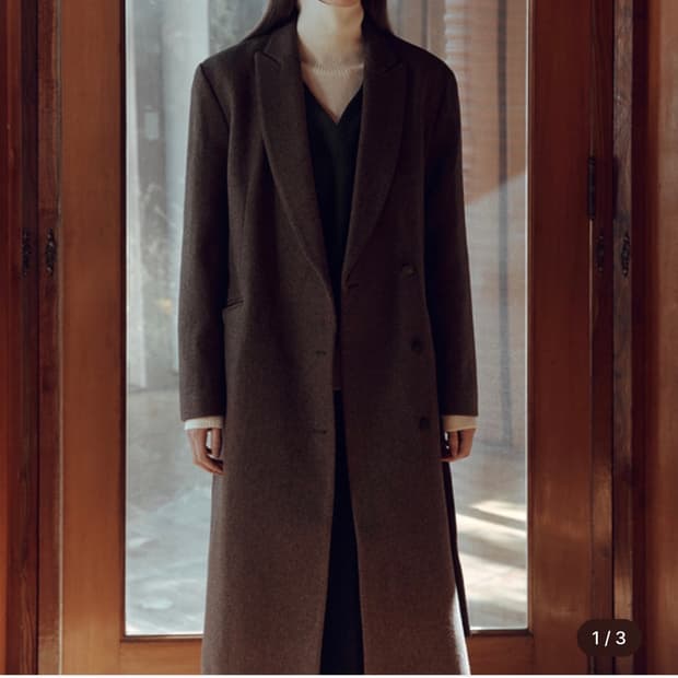 le17 side belted coat 브라운