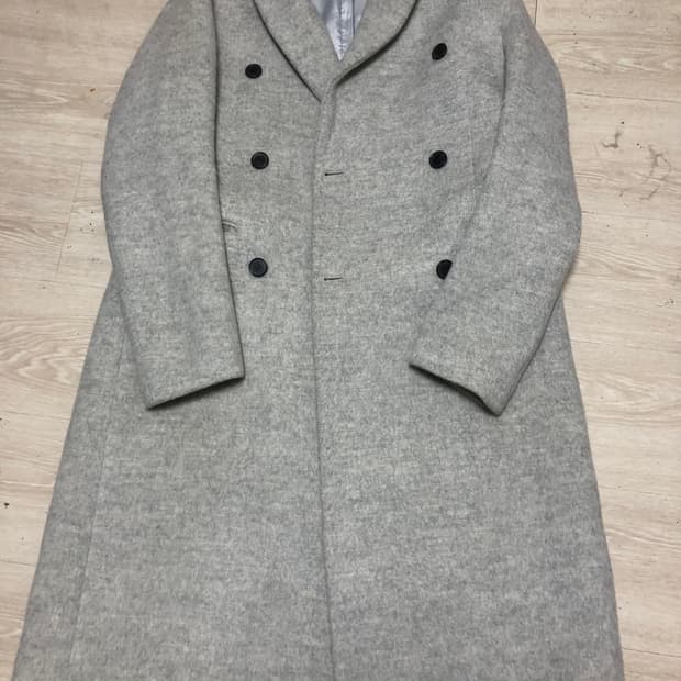 디앤써 알파카 아이보리 더블 코트 사이즈 48, XL 105 사이즈