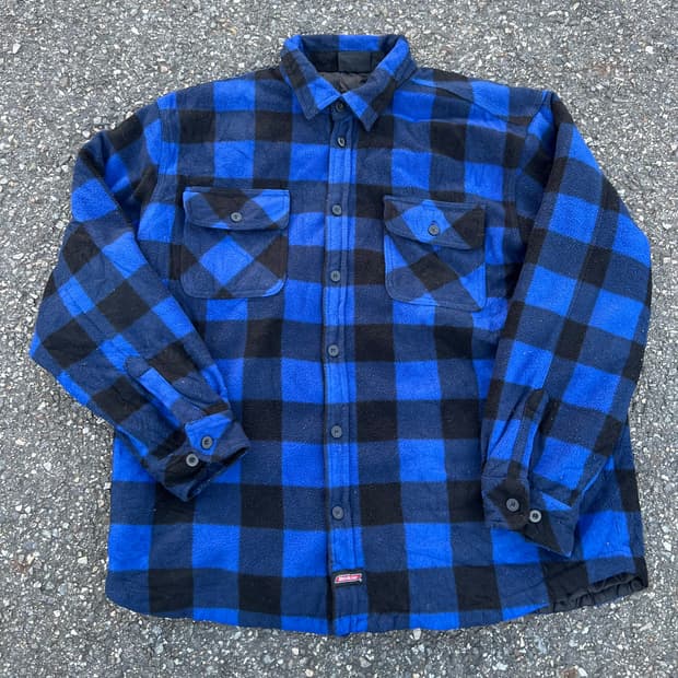 디키즈 누빔 플란넬 체크셔츠