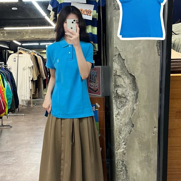 폴로 랄프로렌 반팔 카라티 스카이블루 L #csz3803