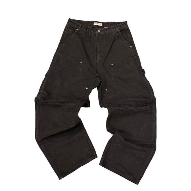 [1 size] 아오이로 커티드 더블니 팬츠 블랙 펄