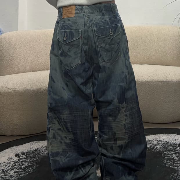 90s LEVIS 550 타이다이 데님와이드팬츠