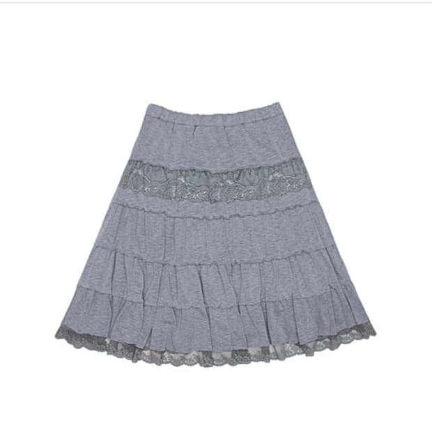 콜로신스 tale midi skirt melange