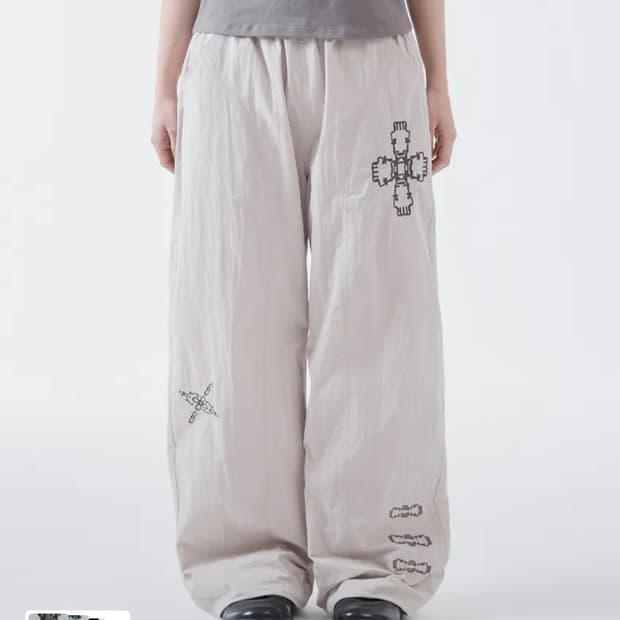 더콜디스트모먼트 ethnic nylon pants (ivory)