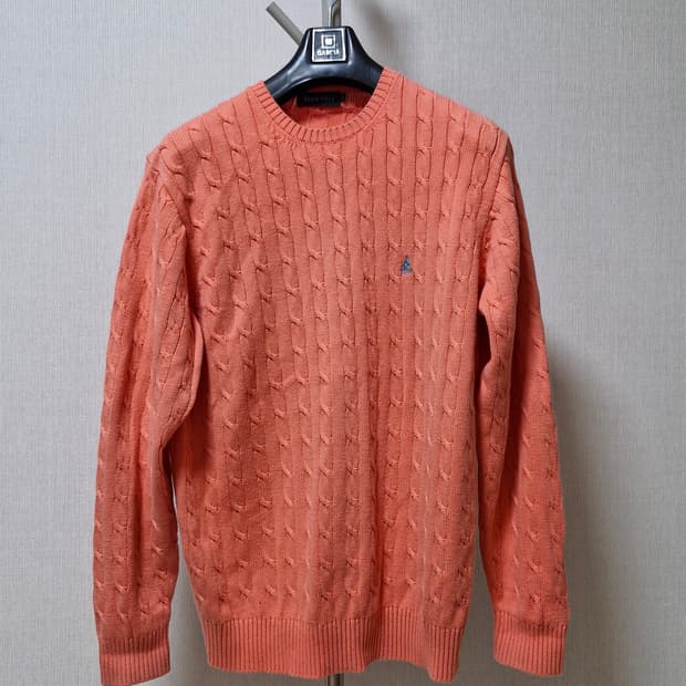 빈폴 코랄 핑크 꽈배기 니트 105