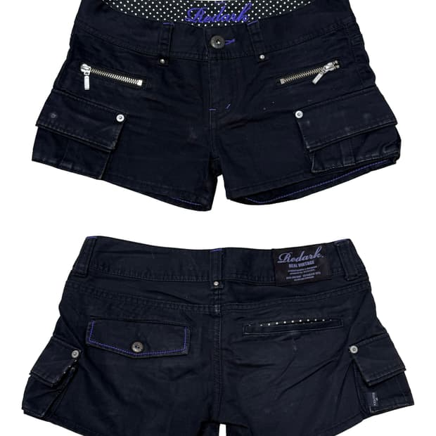 빈티지 블랙 로우라이즈 숏츠