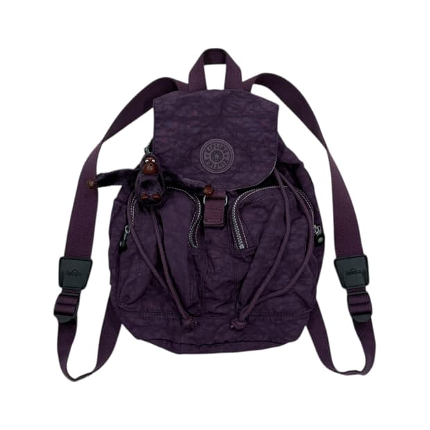 키플링 빈티지 Y2K 복조리 미니백팩 가방 다크퍼플 보라