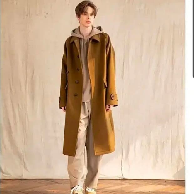 비긴202 캐시미어 올리브브라운 코트  1사이즈