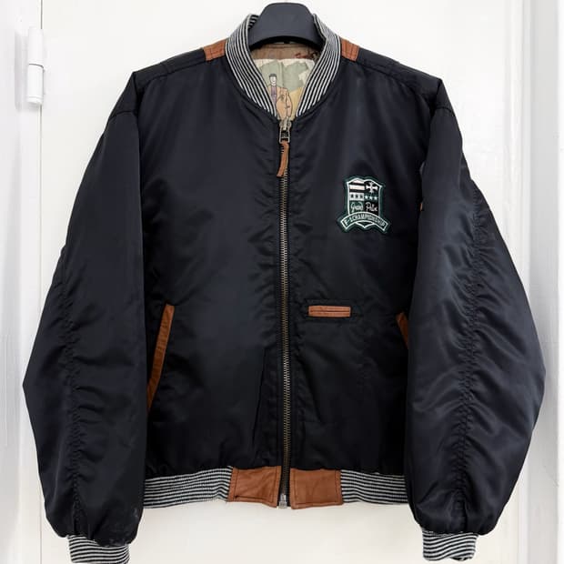 90s Free Action Racing Bomber Jacket