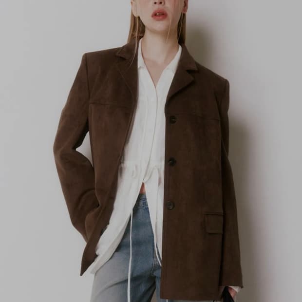 Raive Half Suede Jacket VW4AJ053 D/Brown